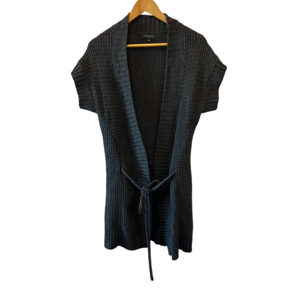 Banana Republic Black Short Sleeve Cardigan